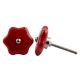 Red Star Shape Crackle Ceramic Cabinet Knob